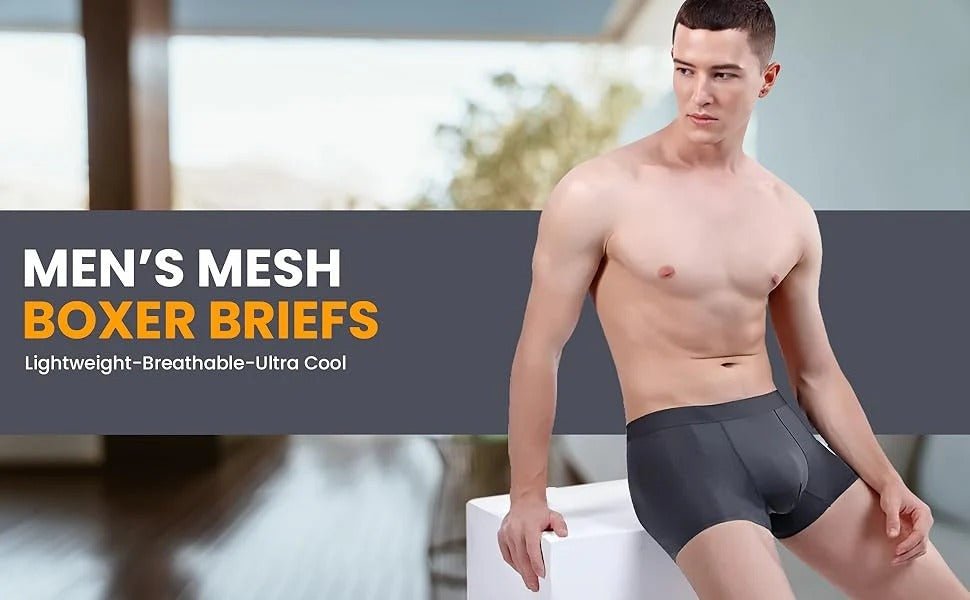 👑 Men's Premium Comfort Boxer Briefs | Ultra Soft & Breathable | Pack of 6